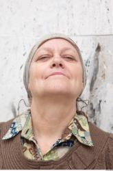 Head Woman White Average Wrinkles Scarf